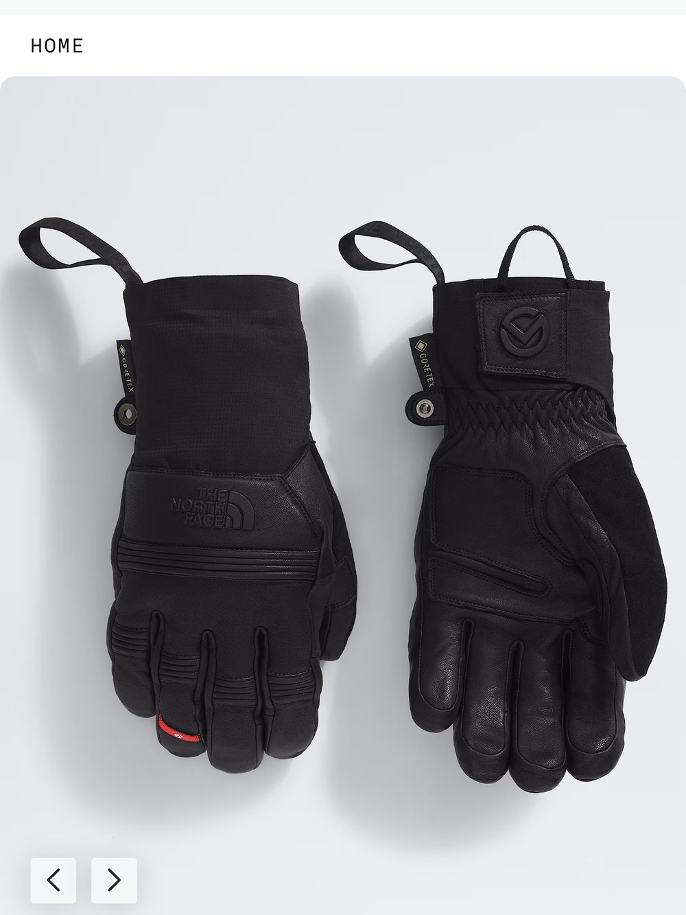 The North Face men's SUMMIT PATROL GORE TEX glove.